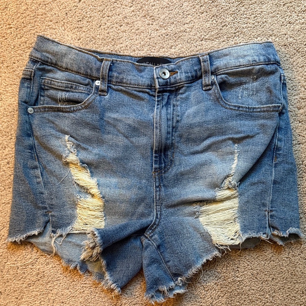 Kendall & Kylie Blue Distressed Jean Shorts